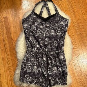 lululemon athletica Black & White Floral Romper